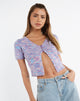 immagine di MOTEL X JACQUIE Kusha Crop Top in maglia Mix Space Dye Lilla