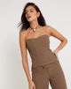 Immagine di Kyana Top corsetto in gessato marrone