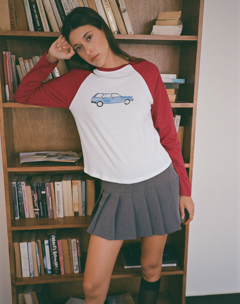 Immagine di Kyiato Top in Adrenaline Red Car Print
