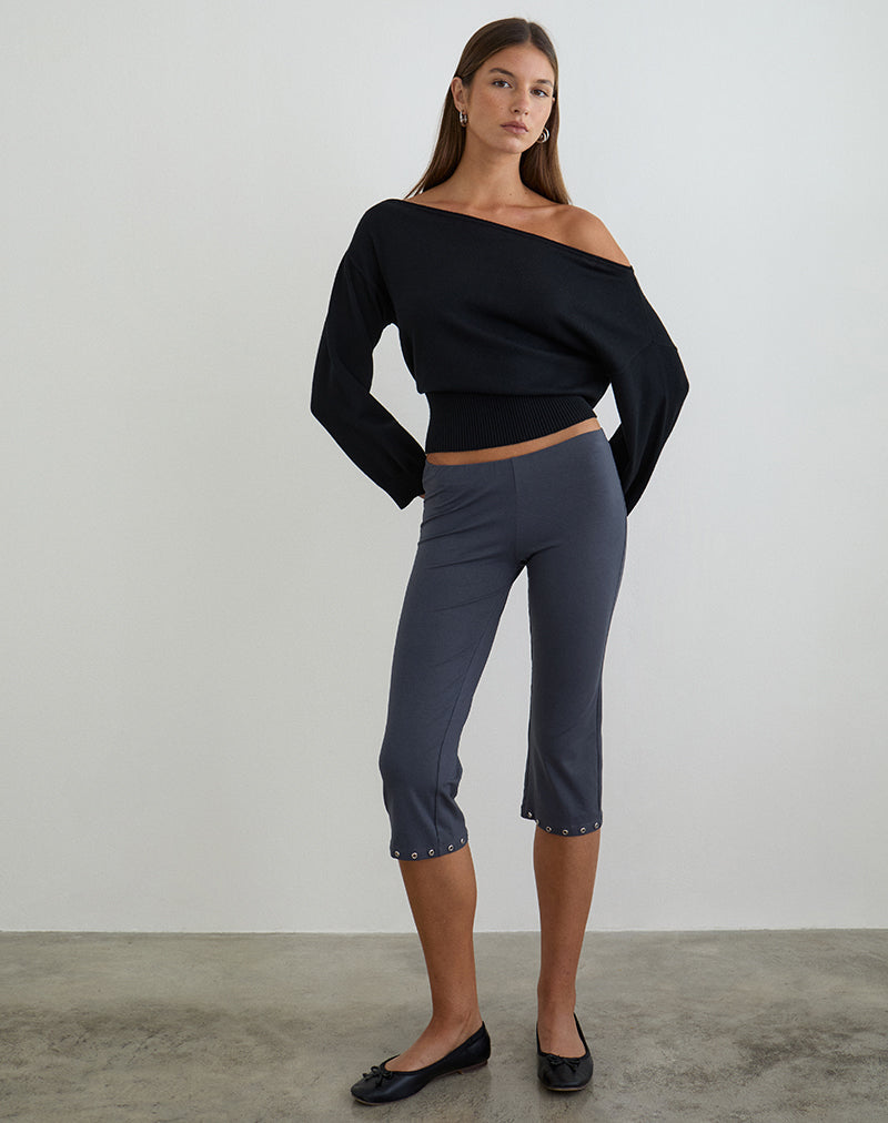 Immagine dei pantaloni Kyogai Capri in jersey Ocean Storm con occhielli