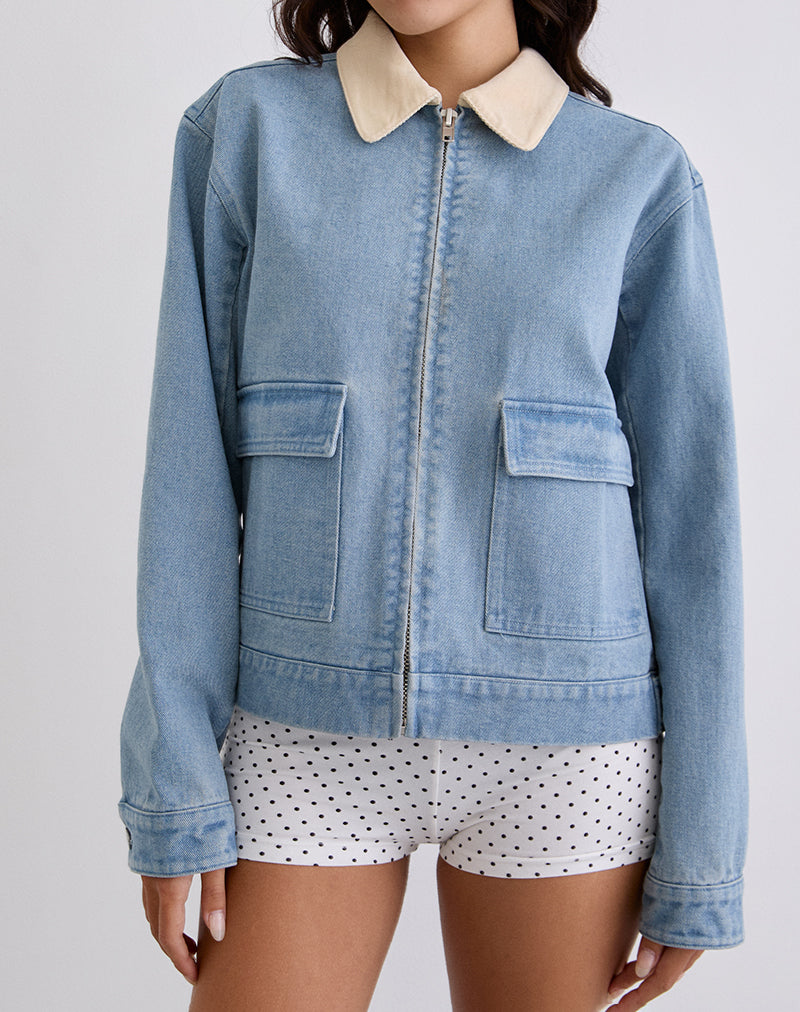 Immagine della giacca Kahyun in denim light wash