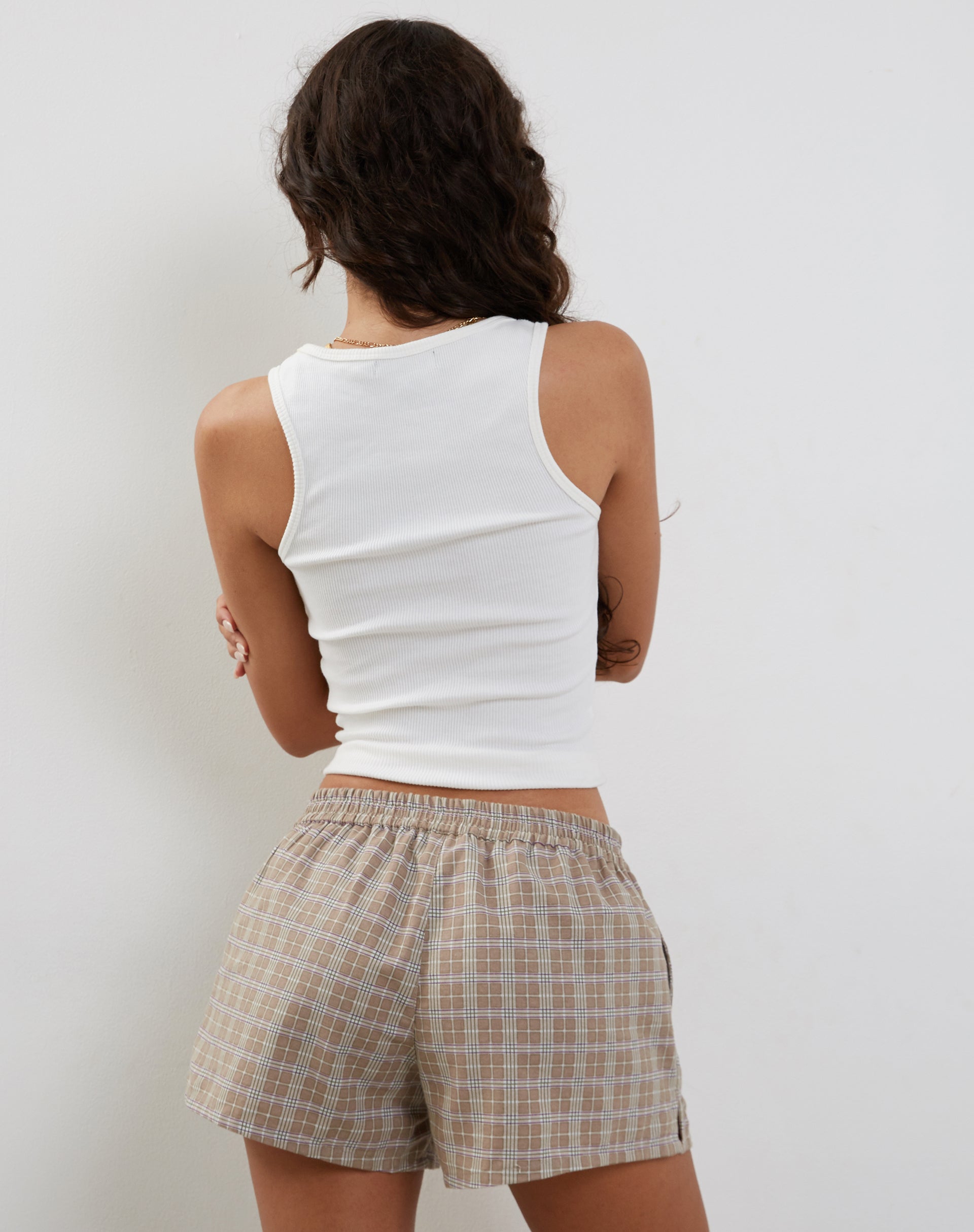 Immagine di Laboxe Pantaloncini corti in Taupe Check