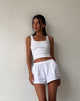 immagine di MOTEL X JACQUIE Laboxe Pantaloncini corti bianchi con fiocco
