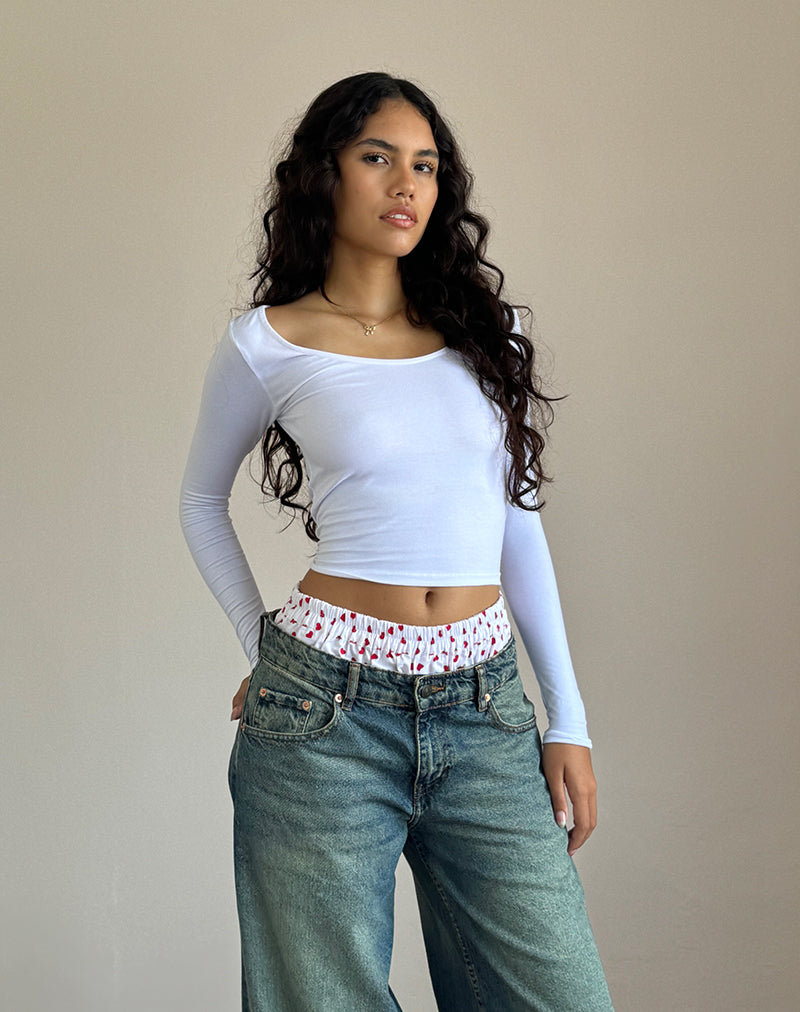 Immagine di Laboxe Pantaloncini in Bianco Cuori Rossi