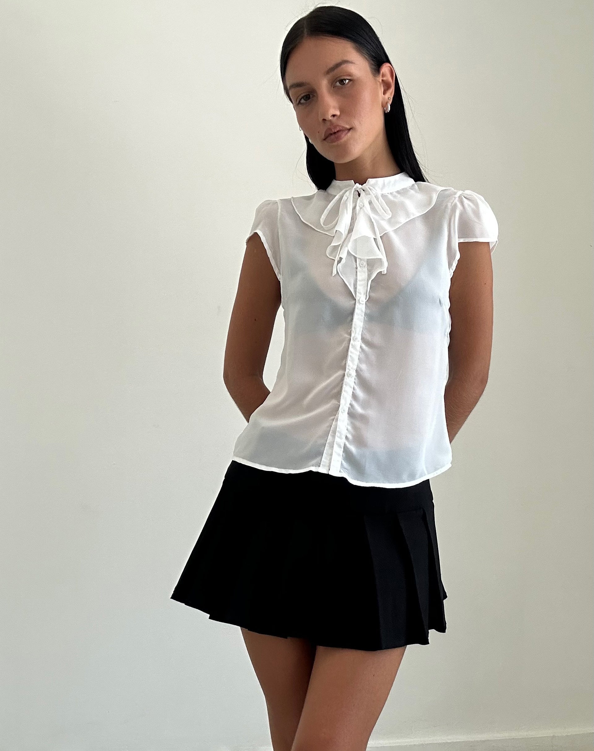 Immagine di Lada Blusa in chiffon bianco