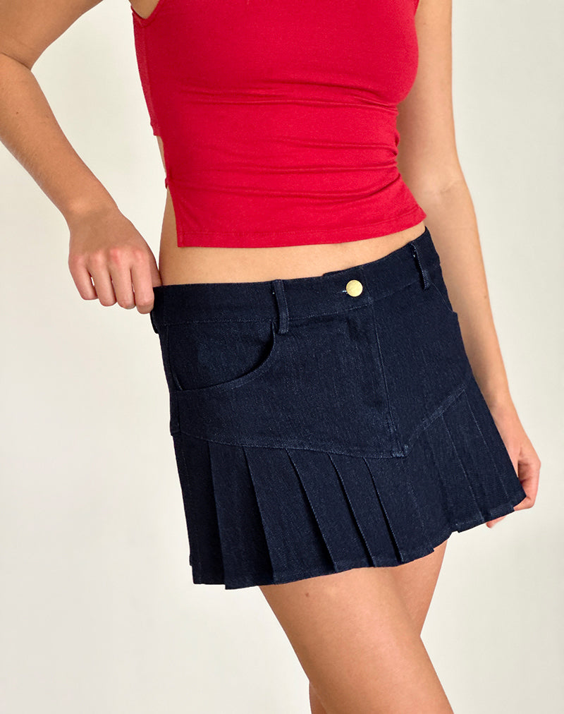 Immagine di Laduma Mini Gonna Denim in Indigo