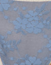 Maglia blu con rilegatura avorio