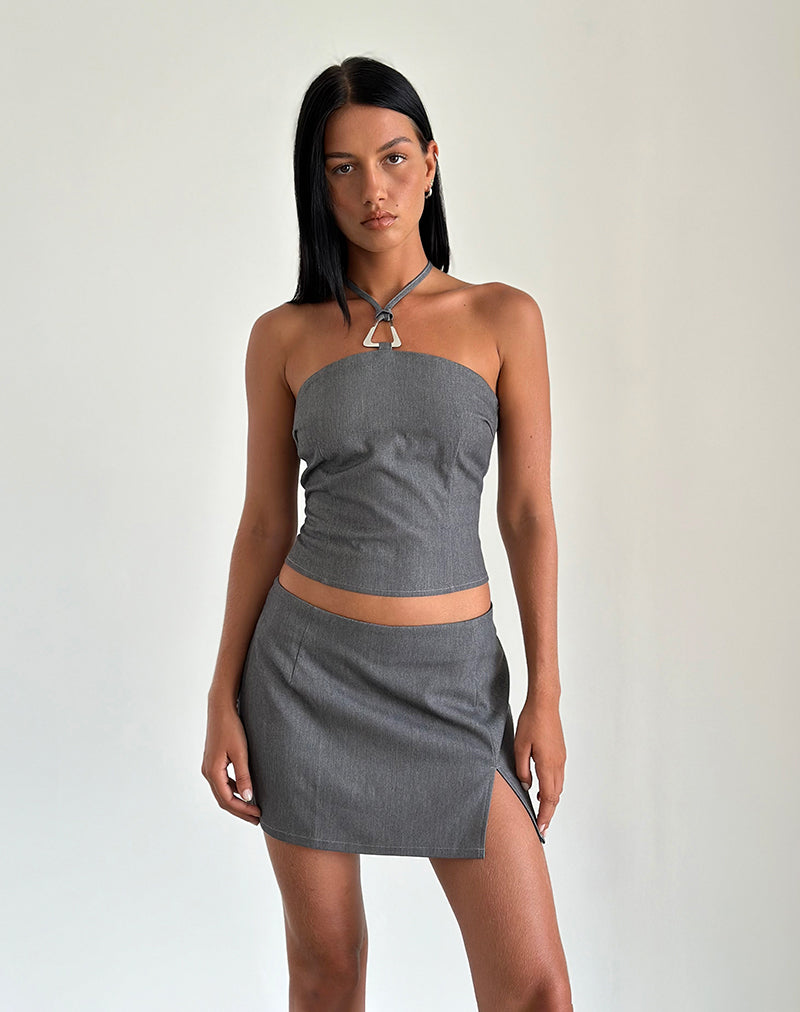 Top Lakia in Charcoal sartoriale