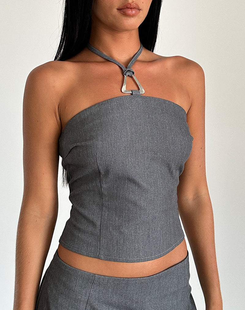 Top Lakia in Charcoal sartoriale