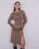 Immagine del top Lakya in Leafy Flock Dark Taupe