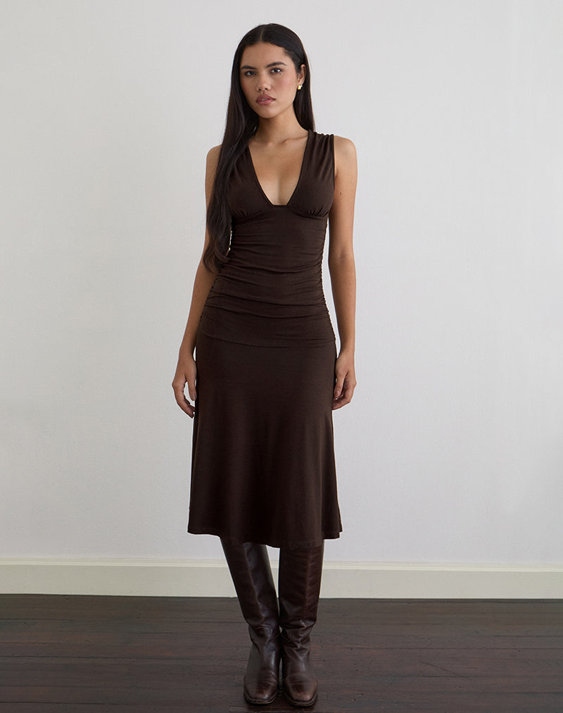 Immagine di Laluma Midi Dress in Bitter Chocolate