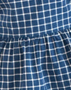 popeline navy tartan