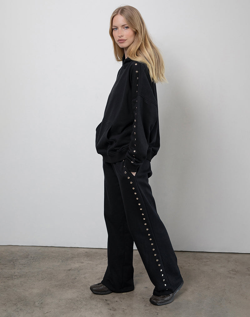 Immagine di Lark Joggers loose fit in nero con borchie
