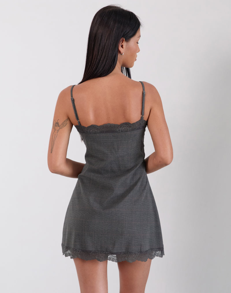 Immagine di Larna Mini Dress in check sartoriale grigio