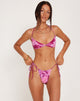 Immagine di Laufey Top bikini in rosa astratto floreale