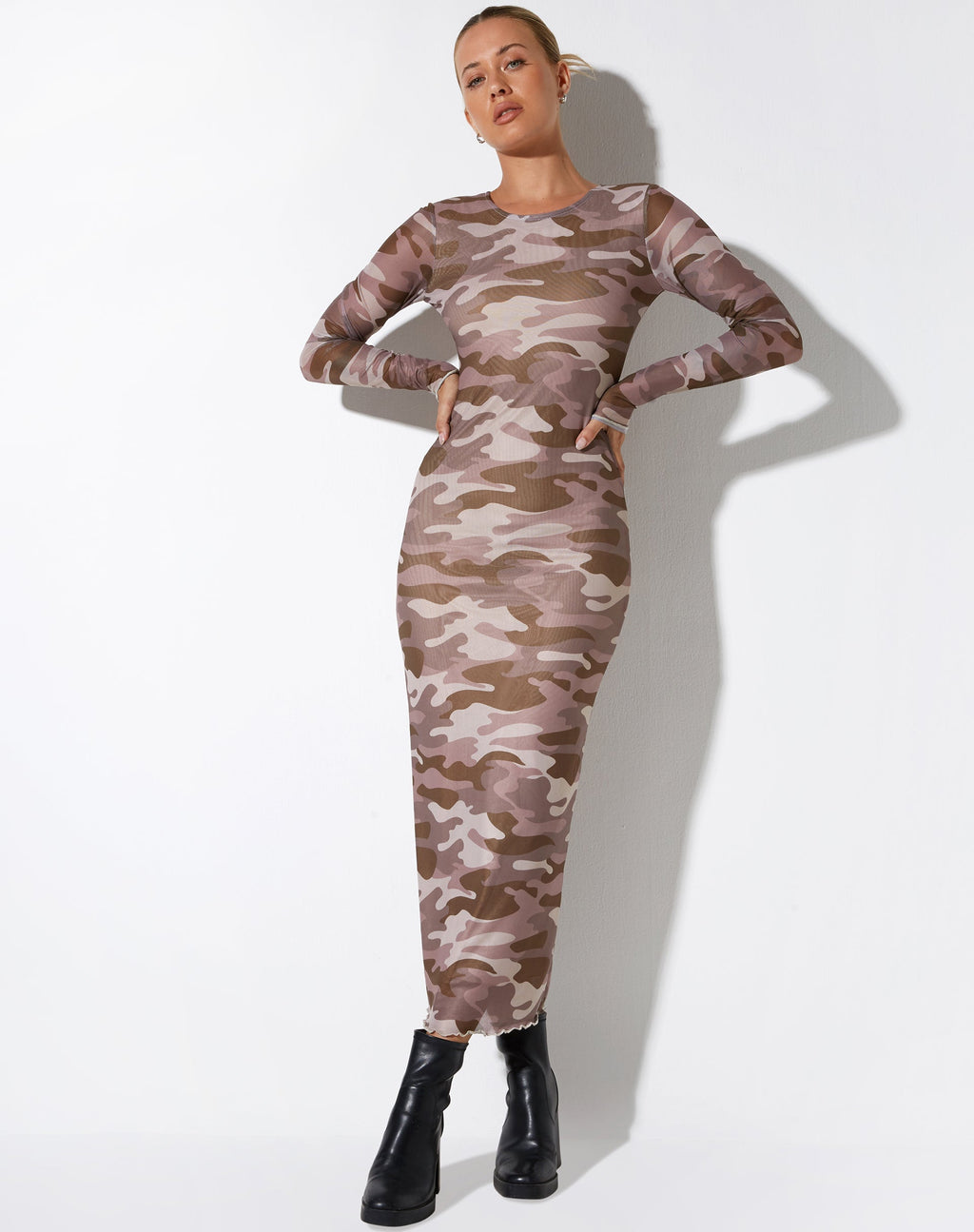 Laura - Vestito midi in camo