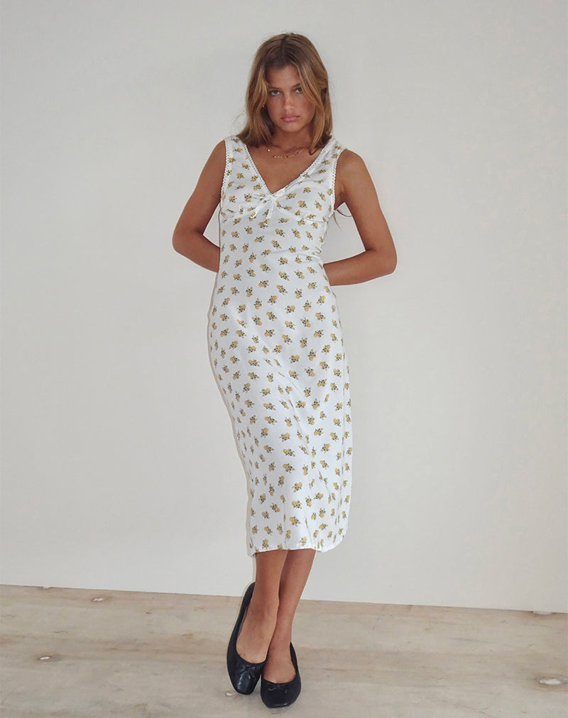 Immagine di Lavisha Midi Dress in Funshine Floral Off White