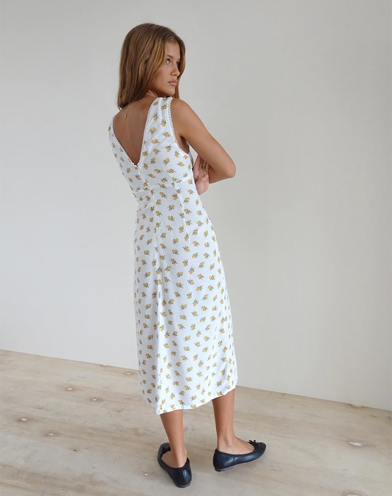 Immagine di Lavisha Midi Dress in Funshine Floral Off White