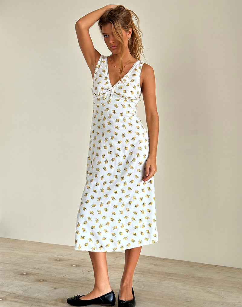 Immagine di Lavisha Midi Dress in Funshine Floral Off White