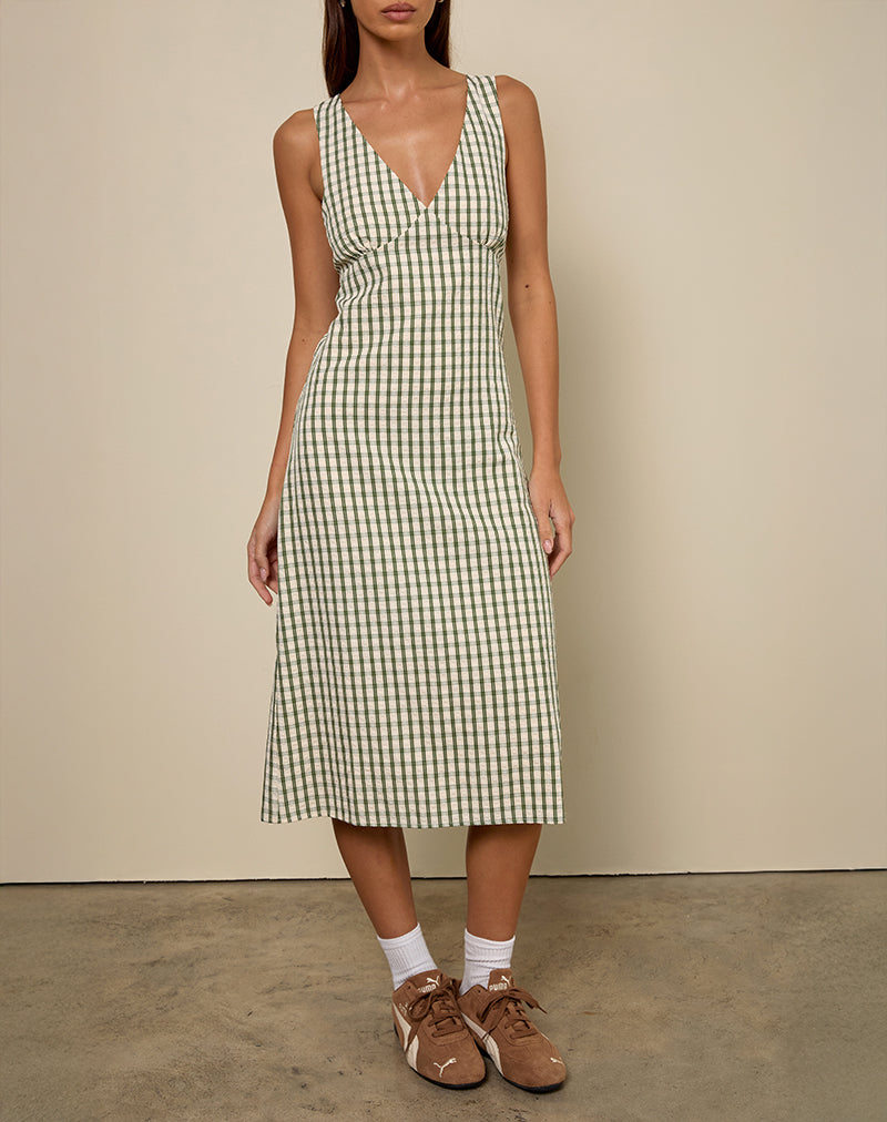 Immagine di Lavisha Midi Dress in verde check