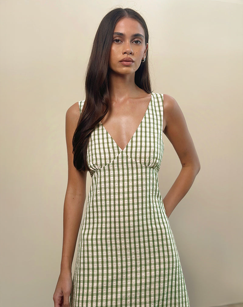 Immagine di Lavisha Midi Dress in verde check
