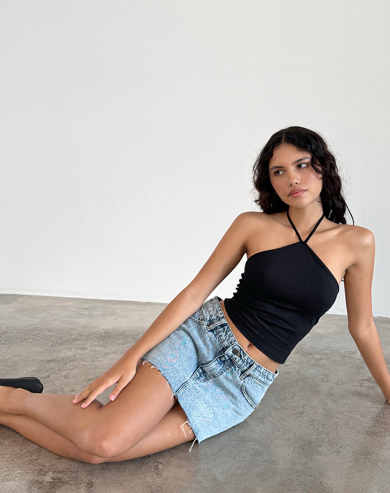 Immagine di Layti Hlaterneck Basic Top in nero