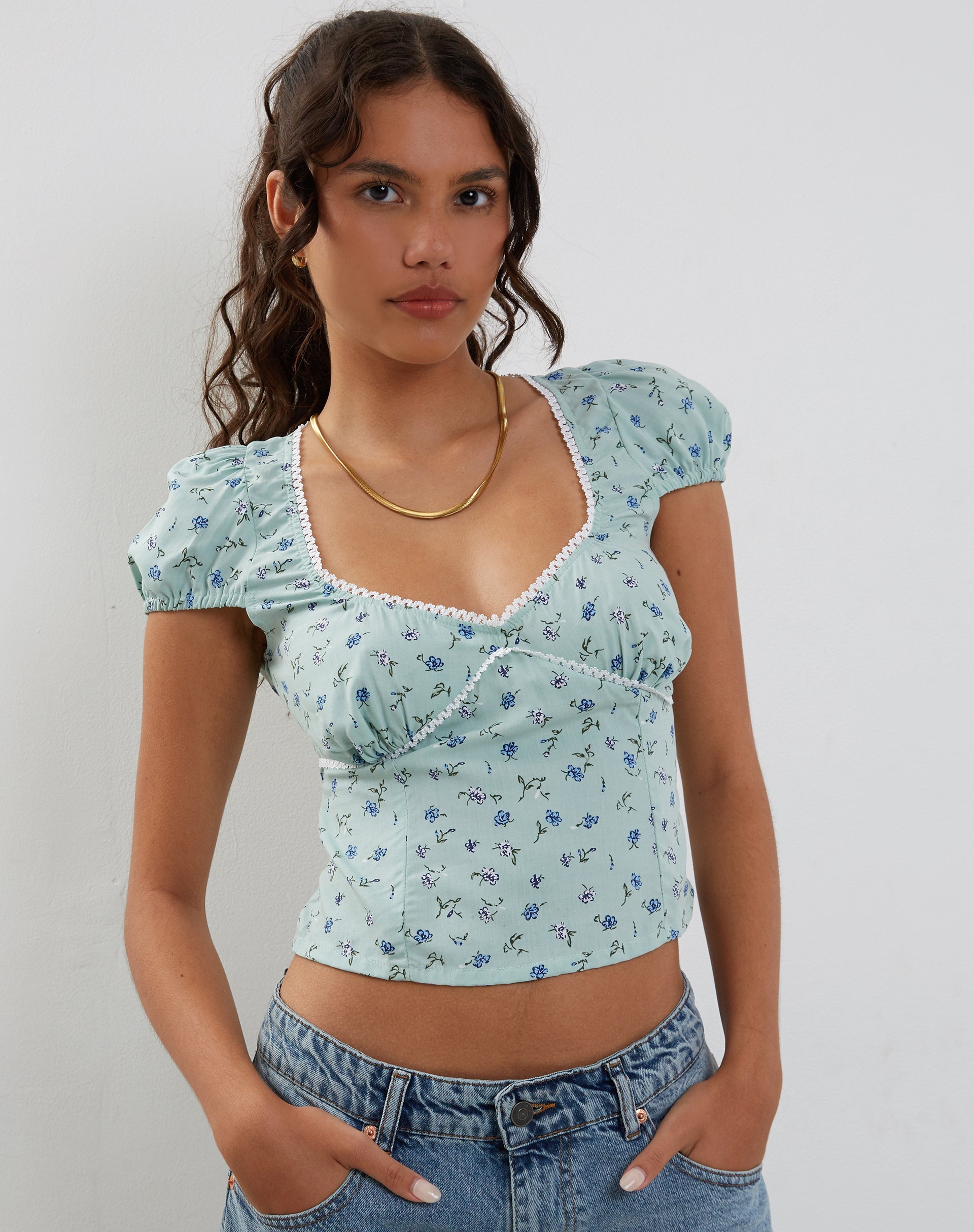 Immagine di Laz Top in verde petalo