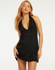 immagine di Leana Mini Dress in Satin Rose Nero