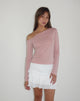 immagine di Ledez Asymmetrical Slouchy Top in Pink Lady Tissue