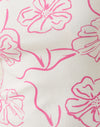 Bianco con stampa di ibisco rosa