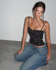 Immagine di Leif Cami Top in nero Pretty Petal