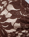 Pizzo cioccolato con rilegatura blu