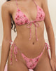 Immagine di Lentra Bikini Bottom in Pink Floral Bloom with Picot Trim