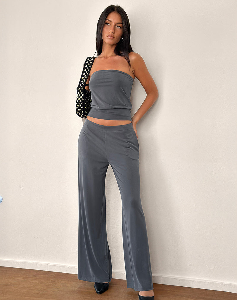Immagine dei pantaloni a gamba larga Baku in grigio scuro