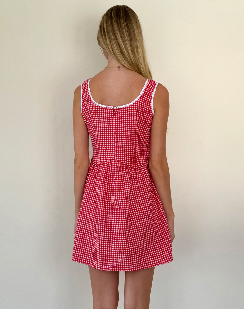 Immagine di Leshi Mini Dress in Red Gingham
