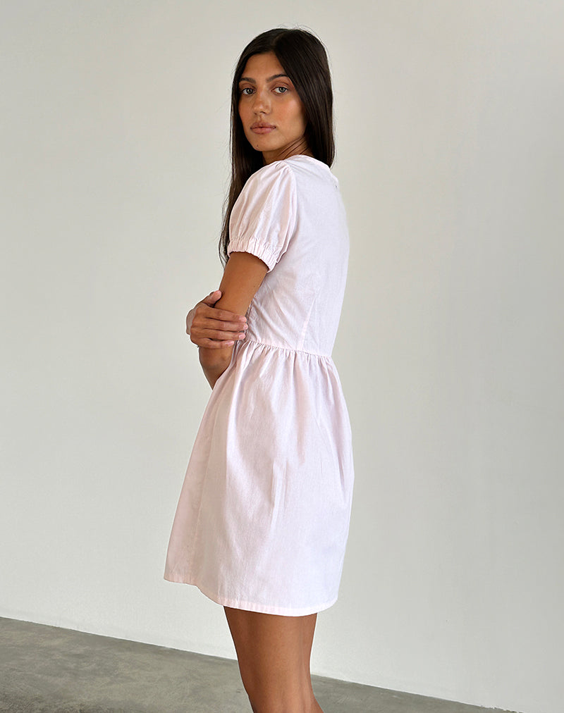 Immagine di Leshiana Mini Abito in Popeline Rosa Chiaro