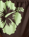 Mono ibisco marrone e verde con perline
