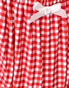 Gingham rosso con fiocco