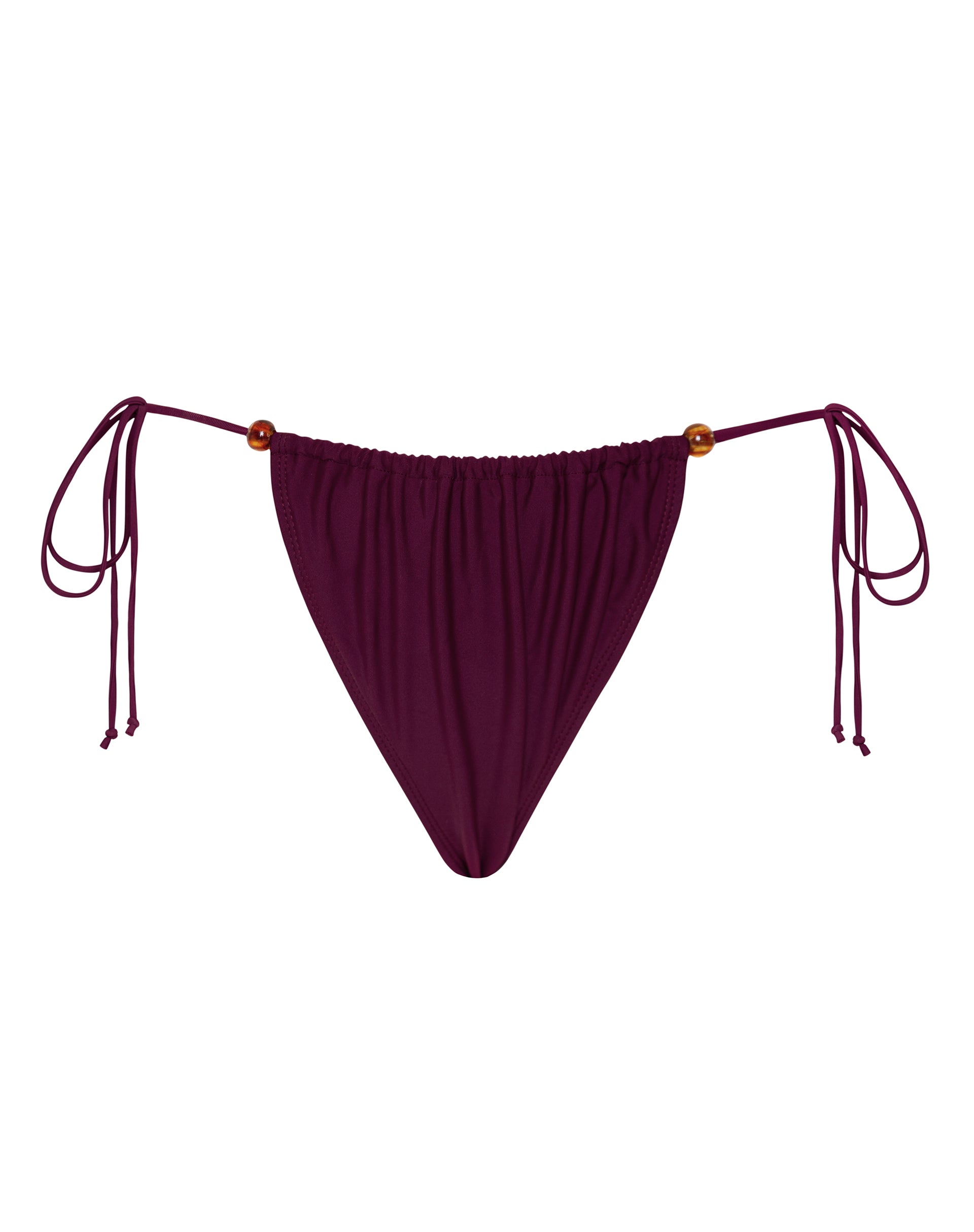 Immagine di Leyna Beaded Bikini Bottom in Burgundy