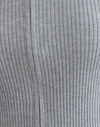 Maglia a coste grigio