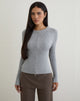 Immagine di Liano Zip Cardigan in maglia a costine Grigio