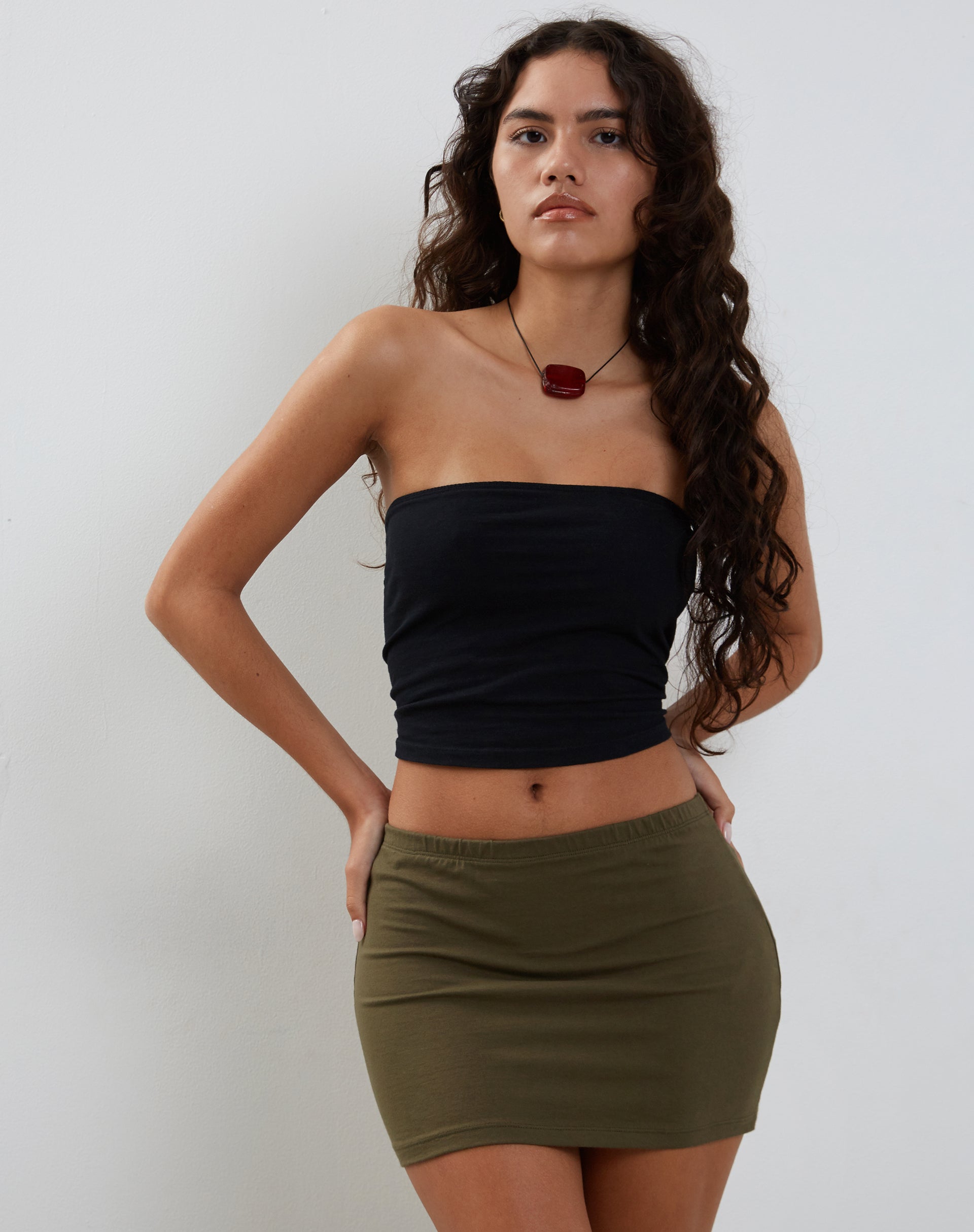 Immagine di Lidya Mini Gonna in Lycra Khaki