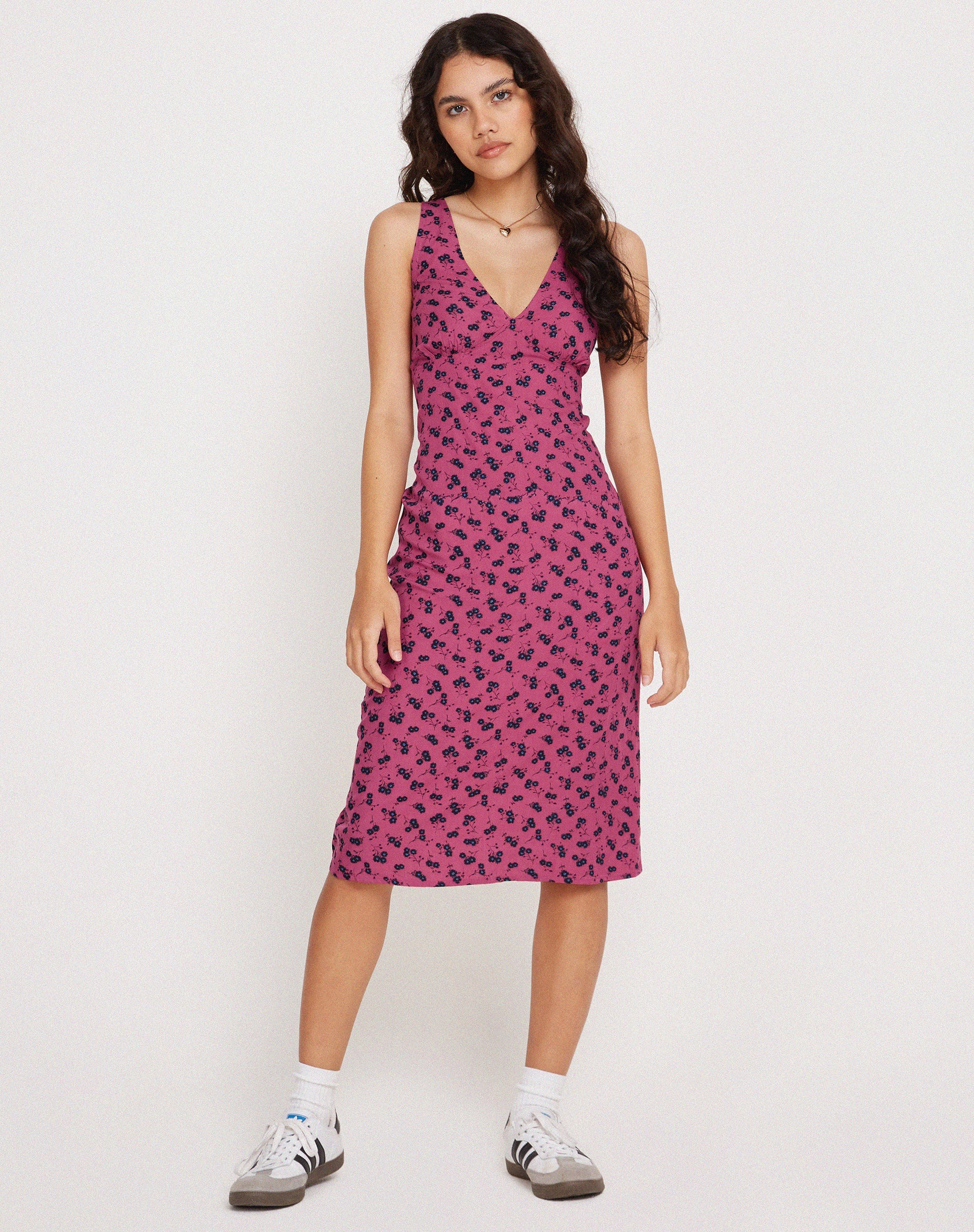 Immagine di Lieva Midi Dress in Lampone Floreale