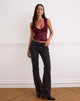 Immagine di Lihat Top in fiore botanico Maroon