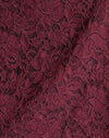  Pizzo borgogna con rilegatura rosa