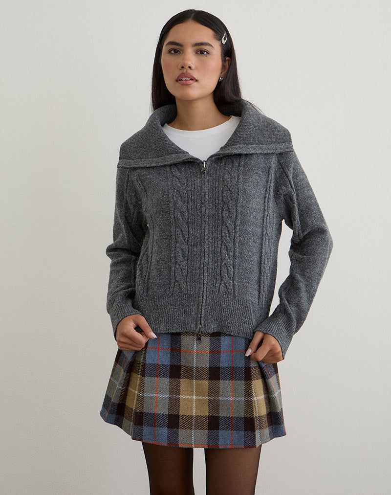 Immagine di Lilena Zip Jumper in maglia Dark Shadow