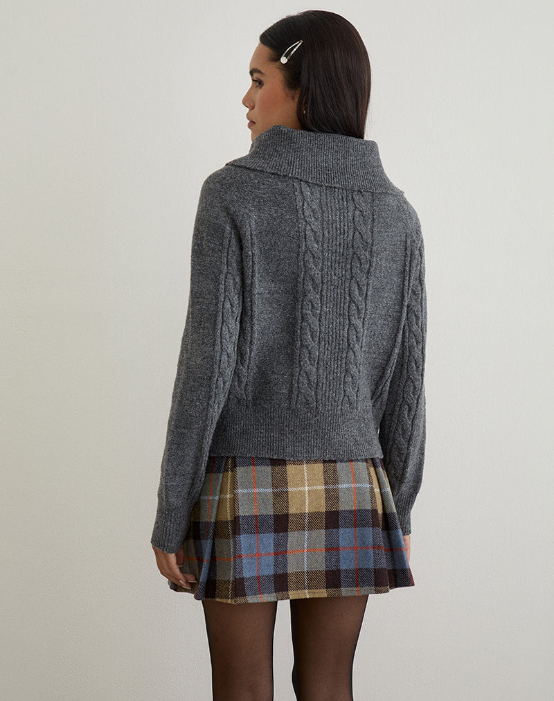 Immagine di Lilena Zip Jumper in maglia Dark Shadow