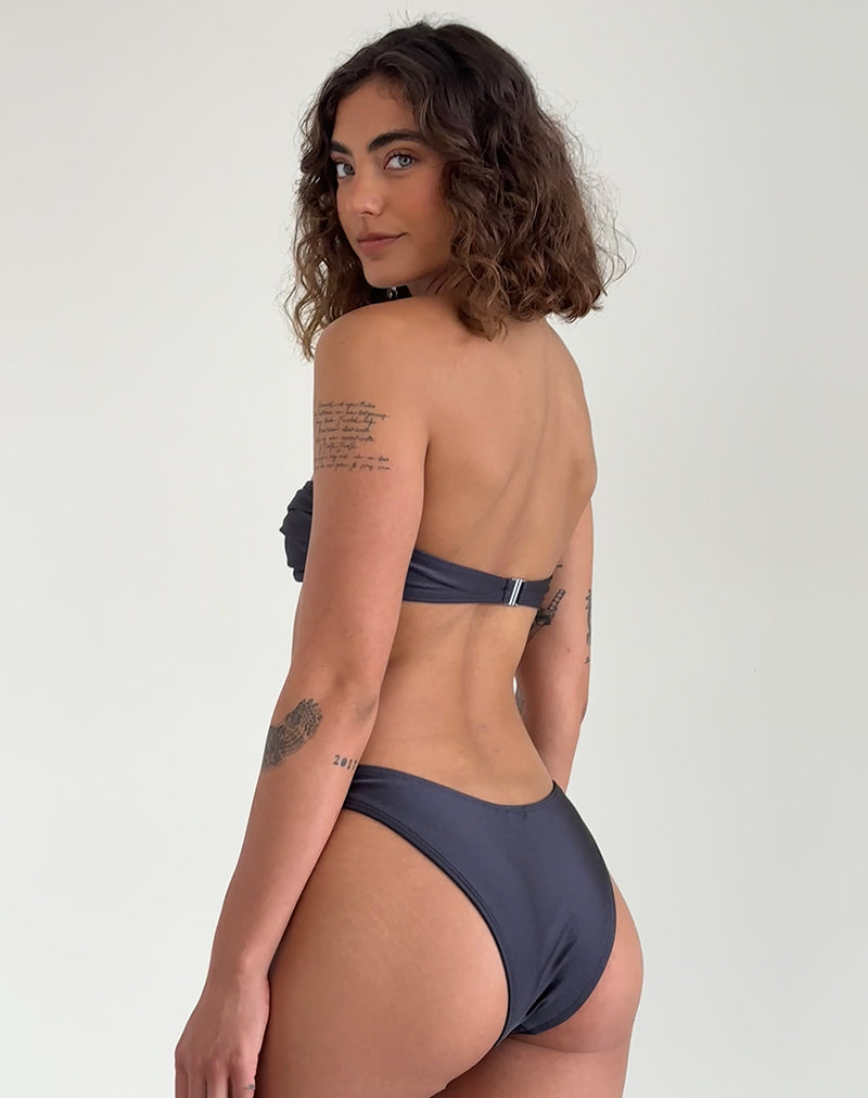 Immagine di Linda Twist Bikini Top in grigio scuro
