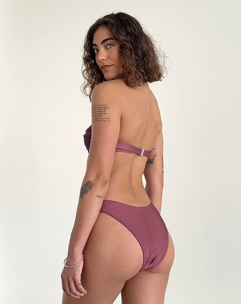 Immagine di Linda Twist Bikini Top in Deep Mauve Plum