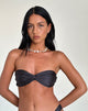 Immagine di Linda Twist Bikini Top in grigio scuro